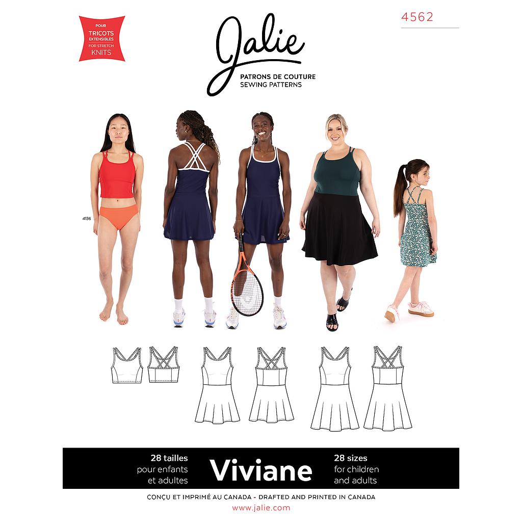 Patron Jalie 4562 - VIVIANE - Haut et robe athlétiques