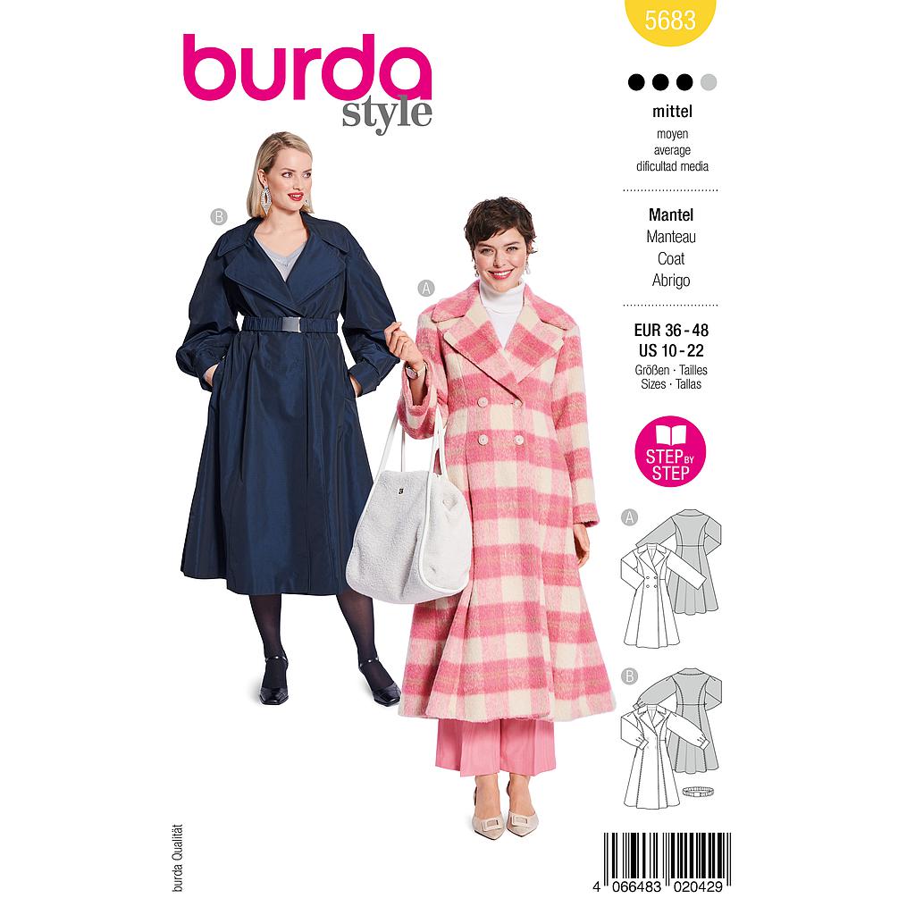 Patron Burda 5683 - Manteau