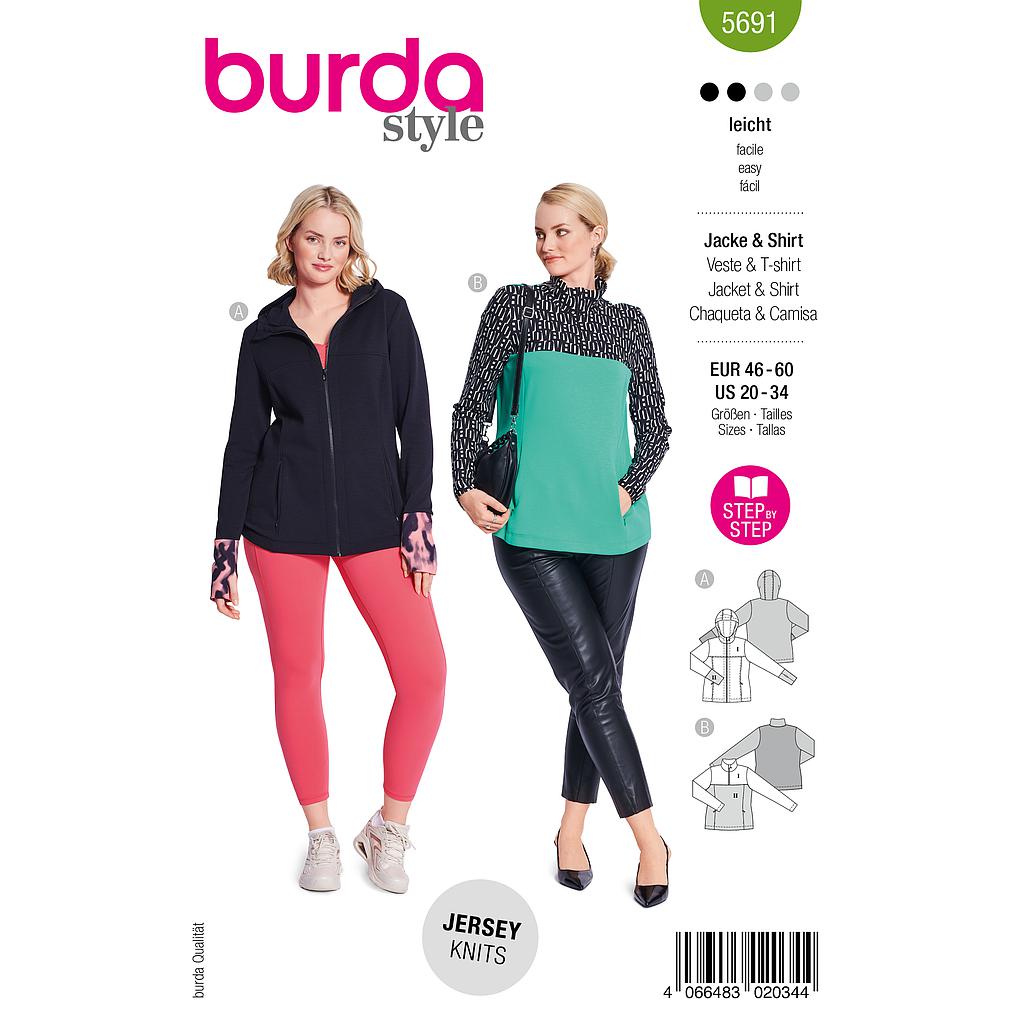 Patron Burda 5691 - T-shirt