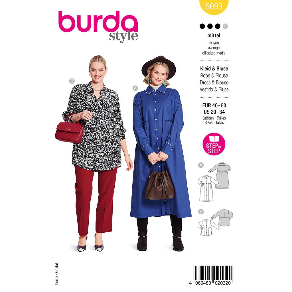 Patron Burda 5693 - Robe et chemisier