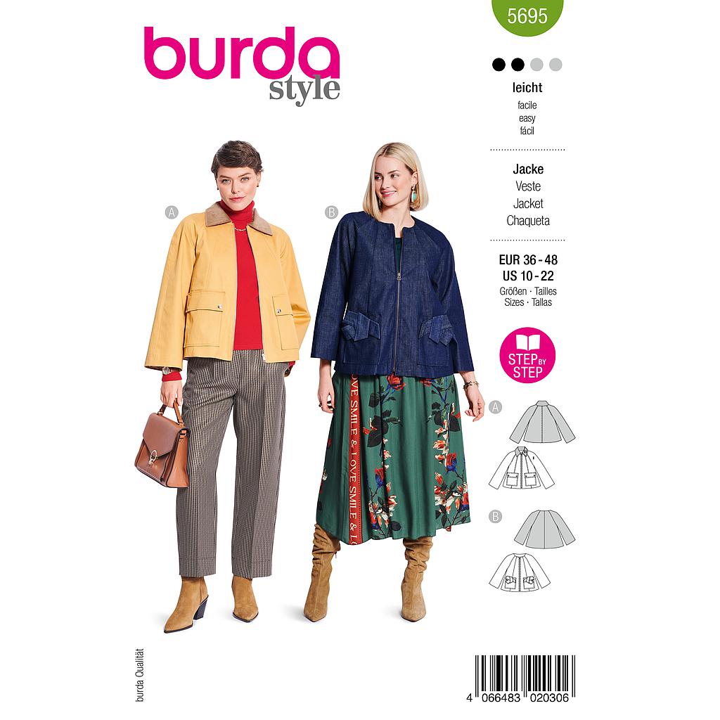 Patron Burda 5695 - Veste