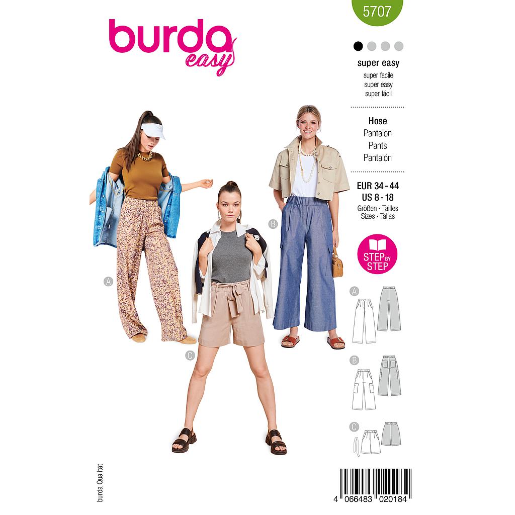 Patron Burda 5707 - Pantalon
