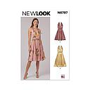 Patron New Look 6797 -  Robe femme en deux longueurs