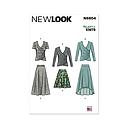 Patron New Look 6804 -  Hauts et jupes en maille femme
