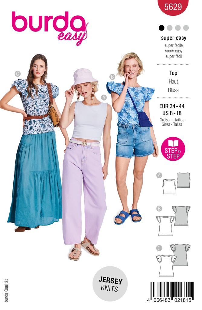 Patron Burda 5629 - Top