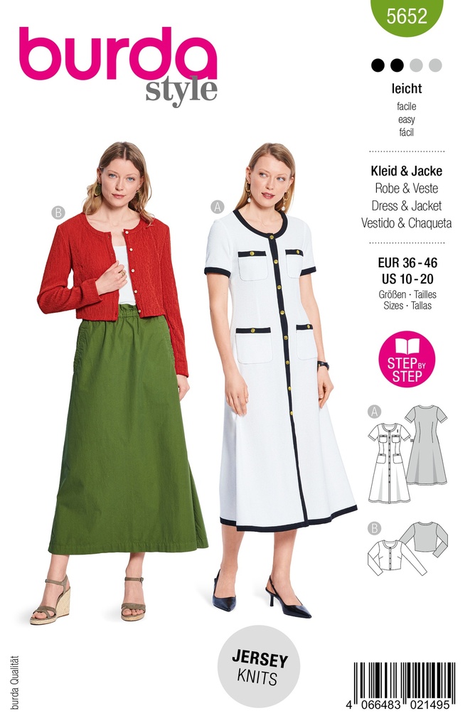 Patron Burda 5652 - Robe et cardigan