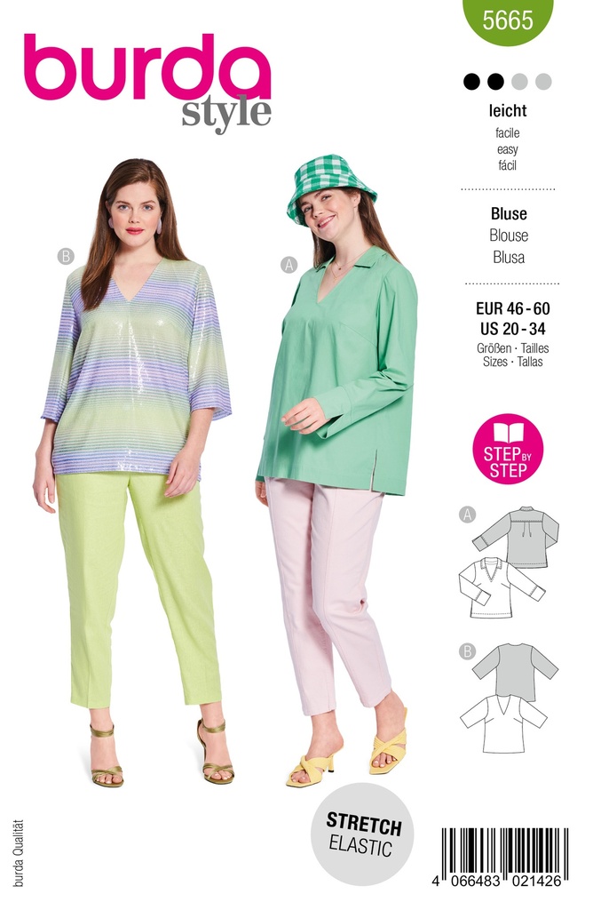 Patron Burda 5665 - Chemisier