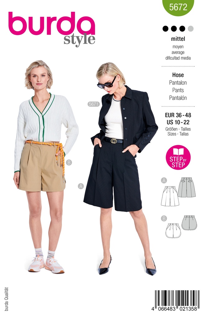 Patron Burda 5672 - Short