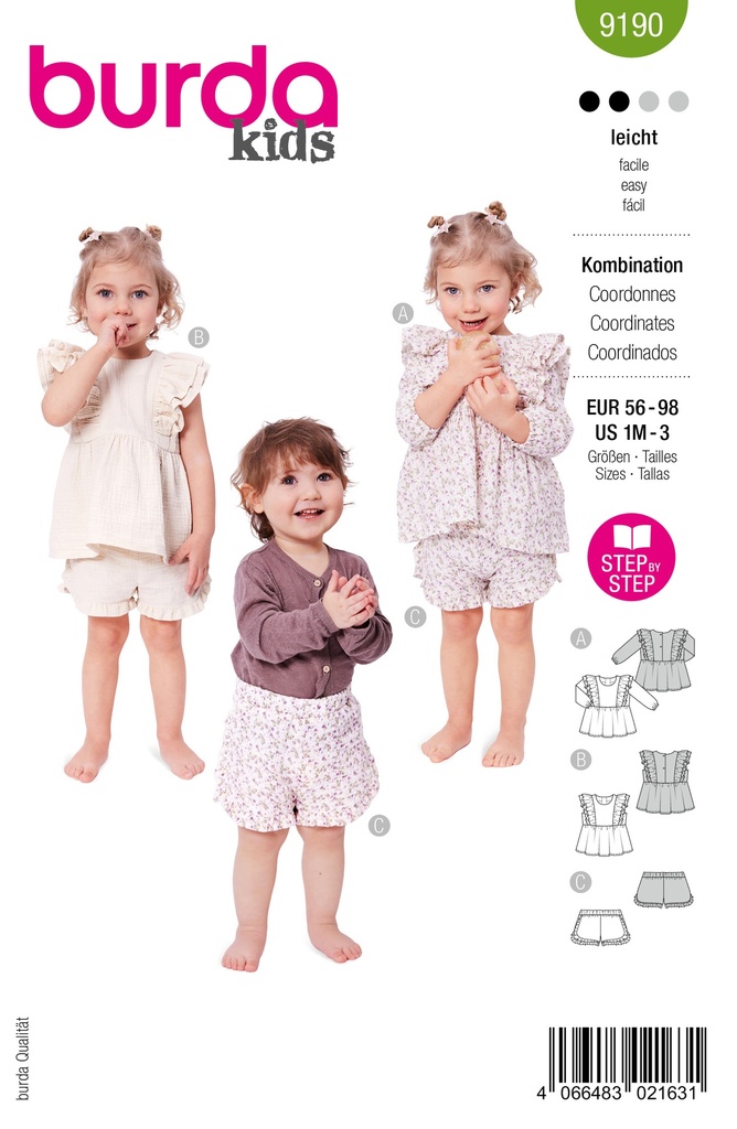 Patron Burda 9190 - Chemisier et pantalon