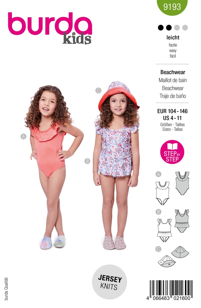 Patron Burda 9193 - Vêtements de plage