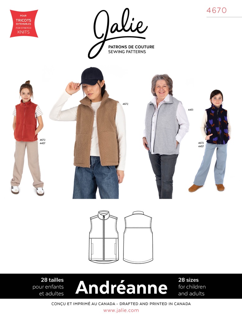 Patron Jalie 4670 ANDRÉANNE - Veste de randonnée