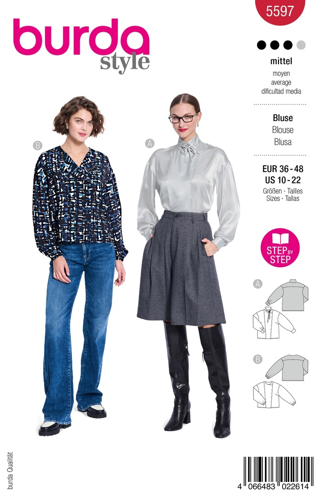 Patron Burda 5597 - Blouses
