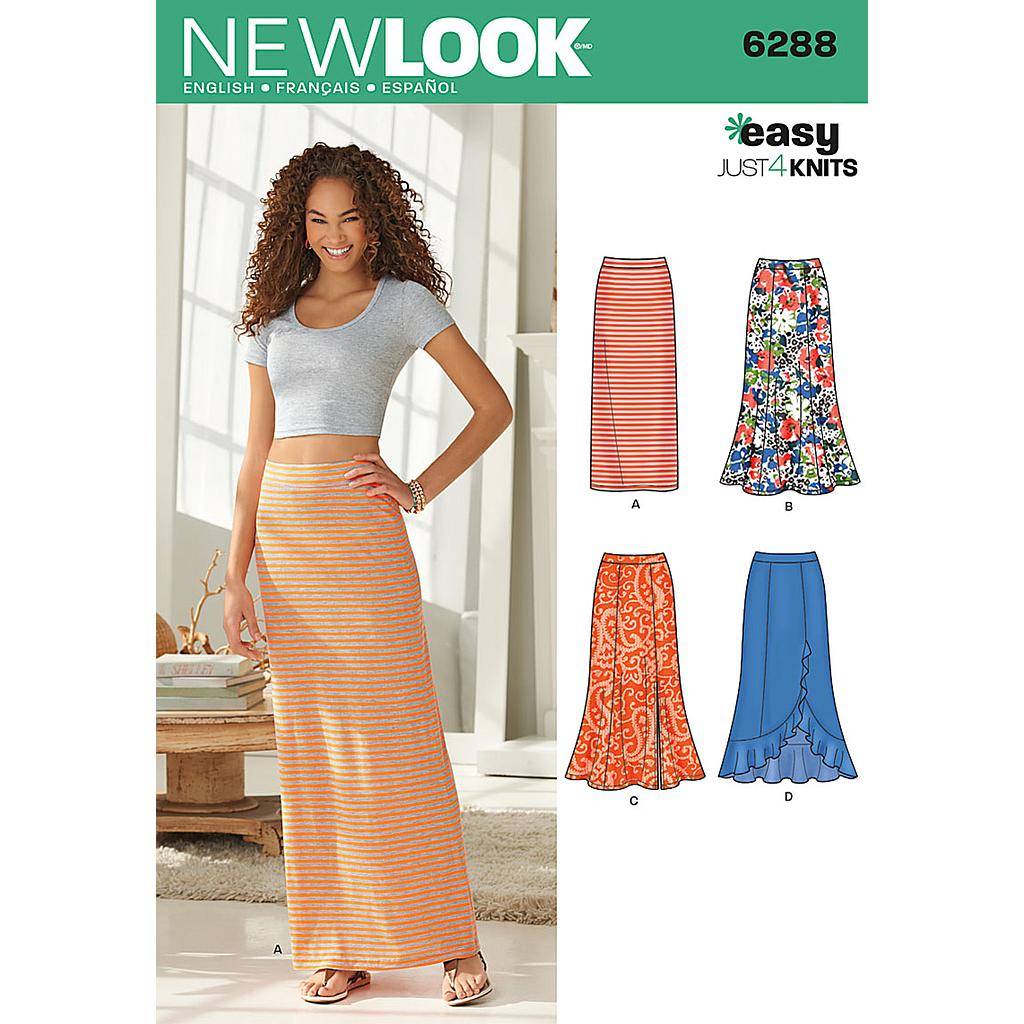 Patron New Look 6288 Jupe longue 