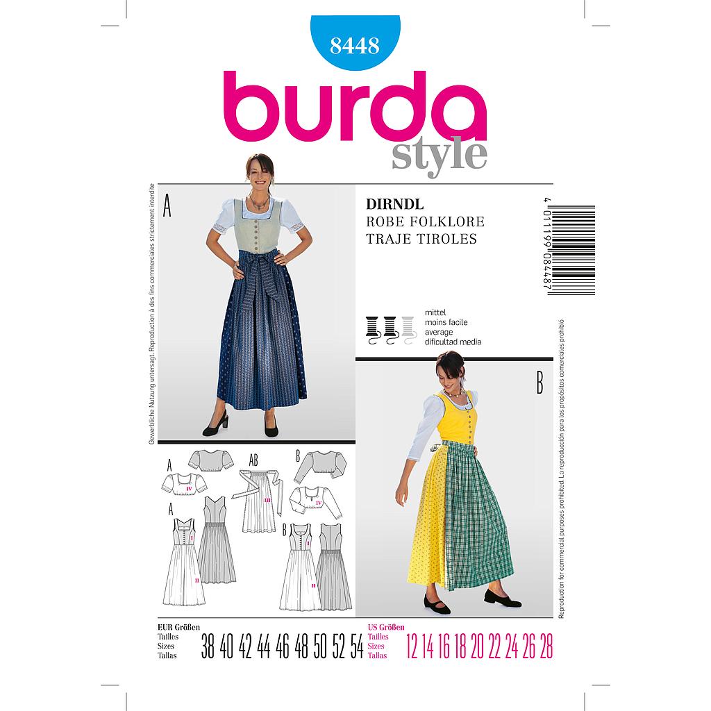 Patron Burda 8448 Ensemble bavarois