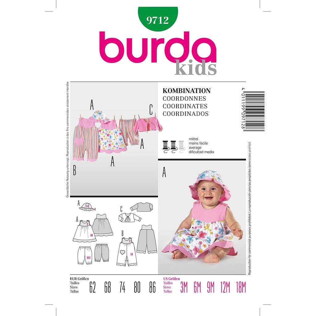Patron Burda 9712 Kids Ensemble