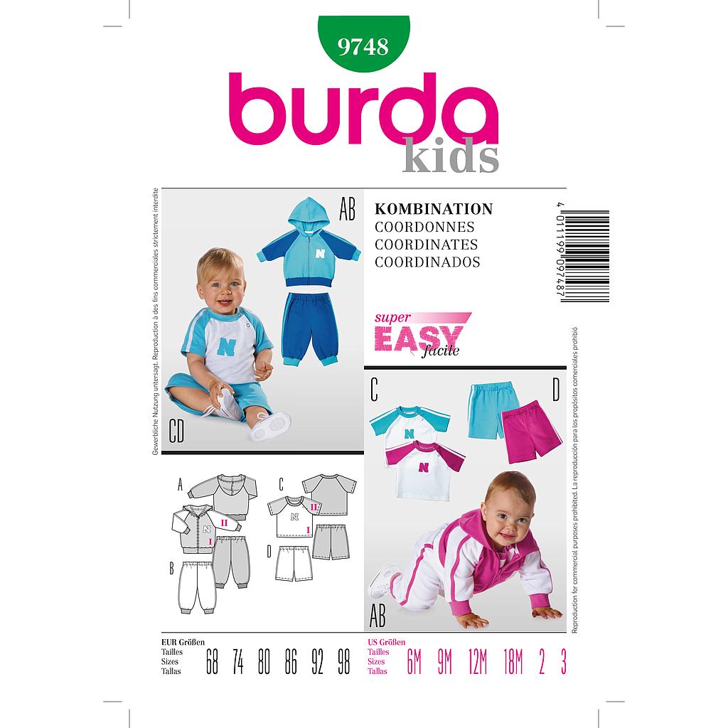 Patrón Nº9748 Burda Kids: Coordinados
