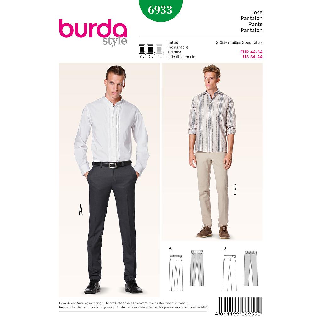 Patrón Nº6933 Burda Style: Pantalón