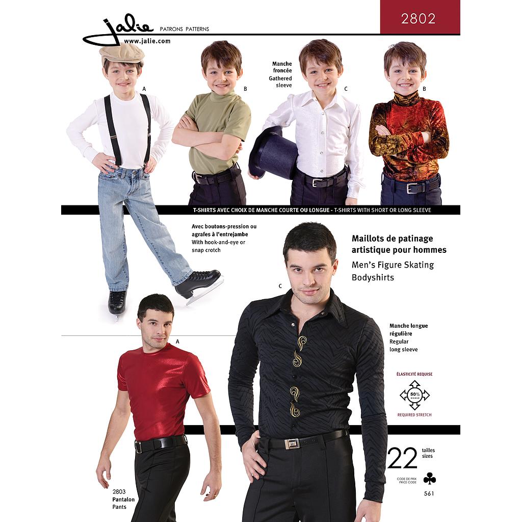 Patron Jalie 2802 Maillots de patinage pour hommes