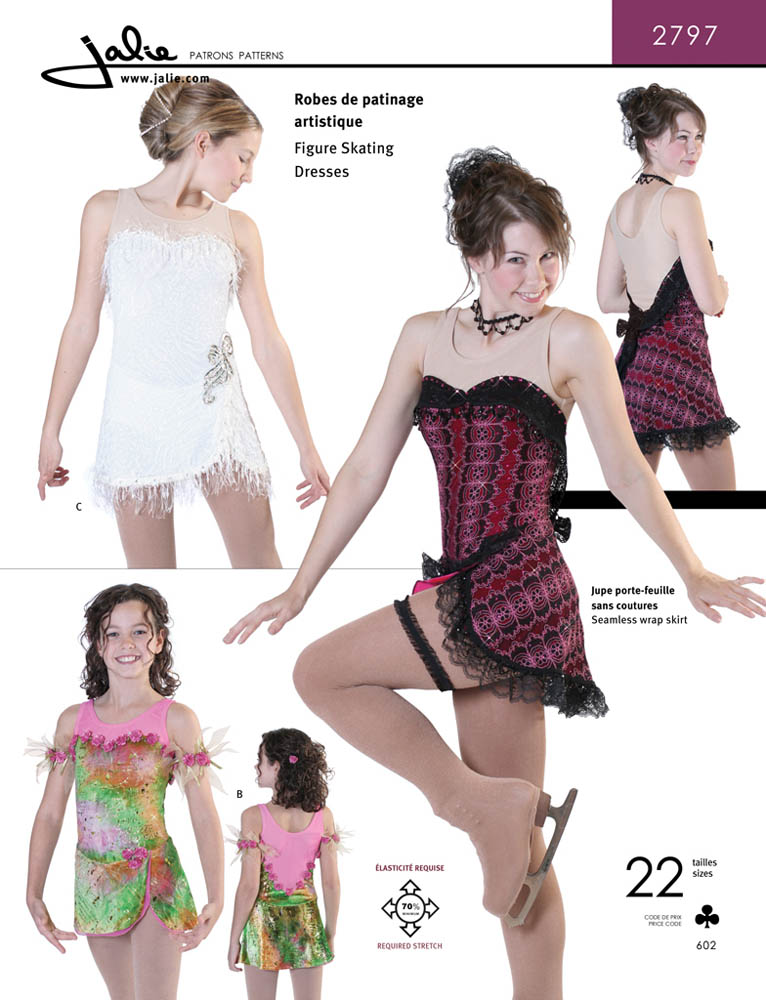 Patron Jalie 2797 Robe de patinage artistique (illusion "strapless")