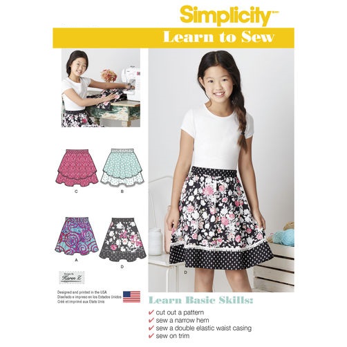 Patrón Simplicity 7912.BB Falda Niña