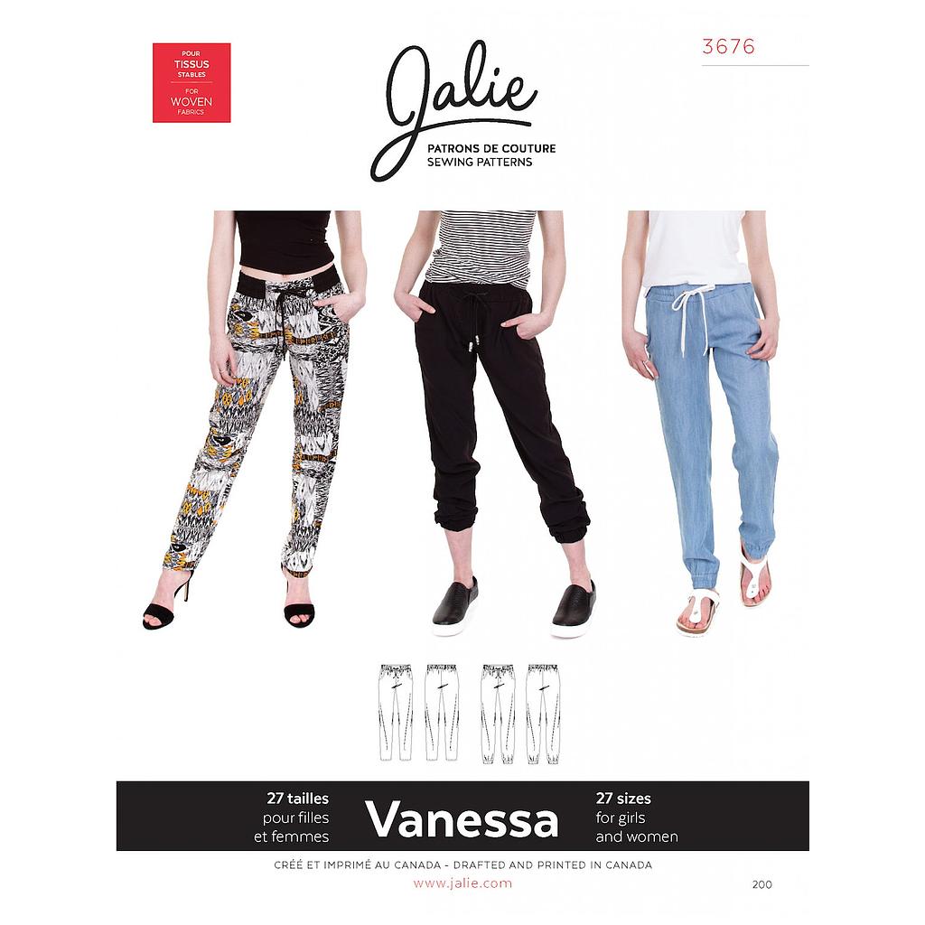 Patron Jalie 3676 Vanessa - Pantalon fluide#