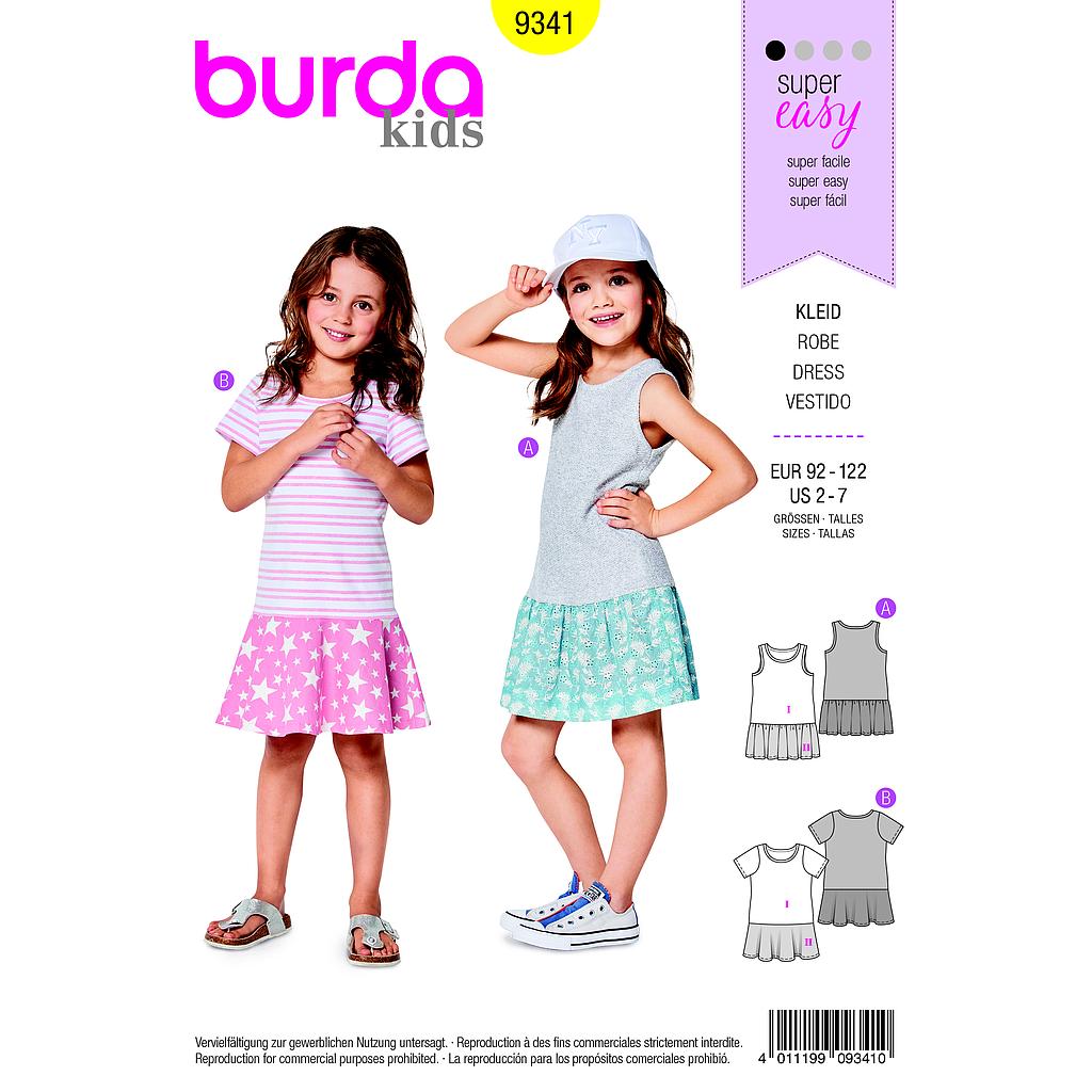 Patrón Burda  Kids 9341 Vestido