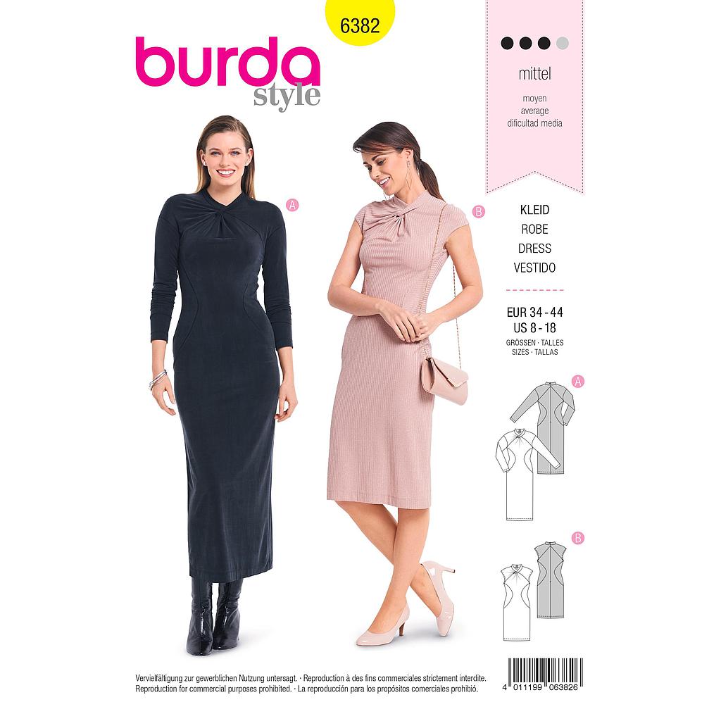 Patron Burda 6382 Robe pour dames#