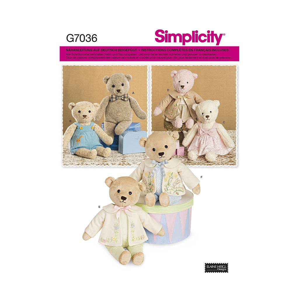 Patron Simplicity 7036.OS Oso de peluche