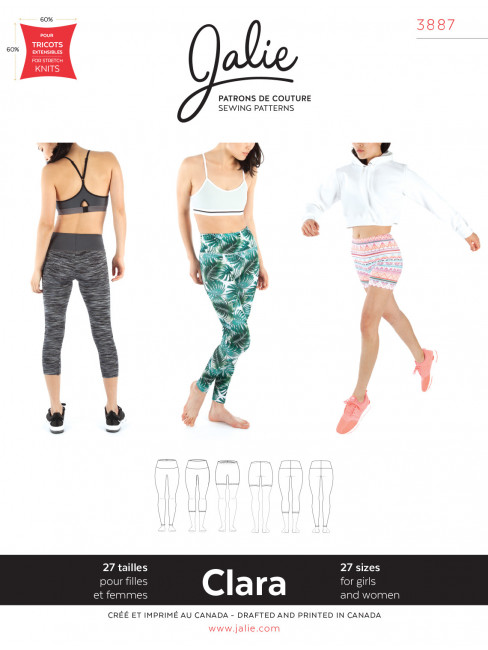 Patron Jalie 3887  Legging à taille haute pour femme
