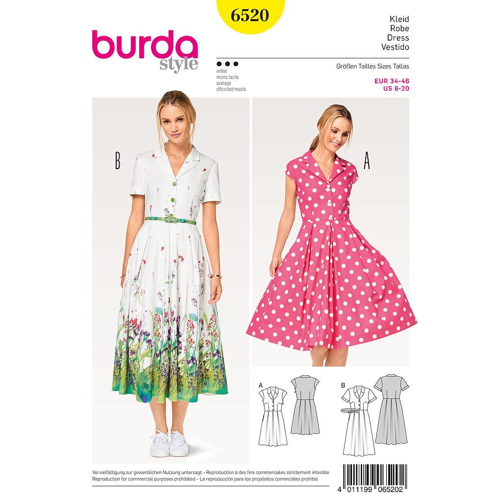 [B6520] Patron Burda 6520 Robe
