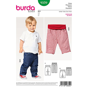 Patron Burda Kids 9359 Pantalones Niño