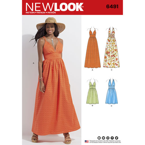 [NL6491] Patron New Look 6491 Robe d'été 2 longueurs