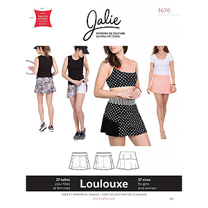 Patron Jalie 3670 Loulouxe - Jupe short intégré