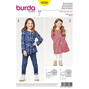 Patron Burda Kids 9350 Blouse et robe