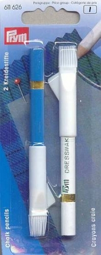 PRYM 611626 Lápiz de tiza para marcar (blanco y azul)