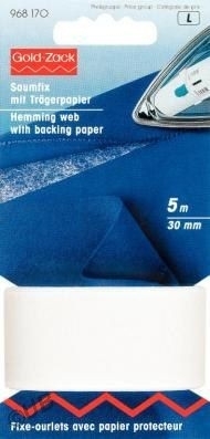 Prym - Fixe - ourlets avec papier protecteur 30mm - blanc - 5m