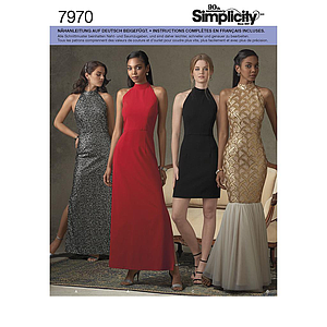 Patrón Simplicity 7970.P5-Vestido de noche