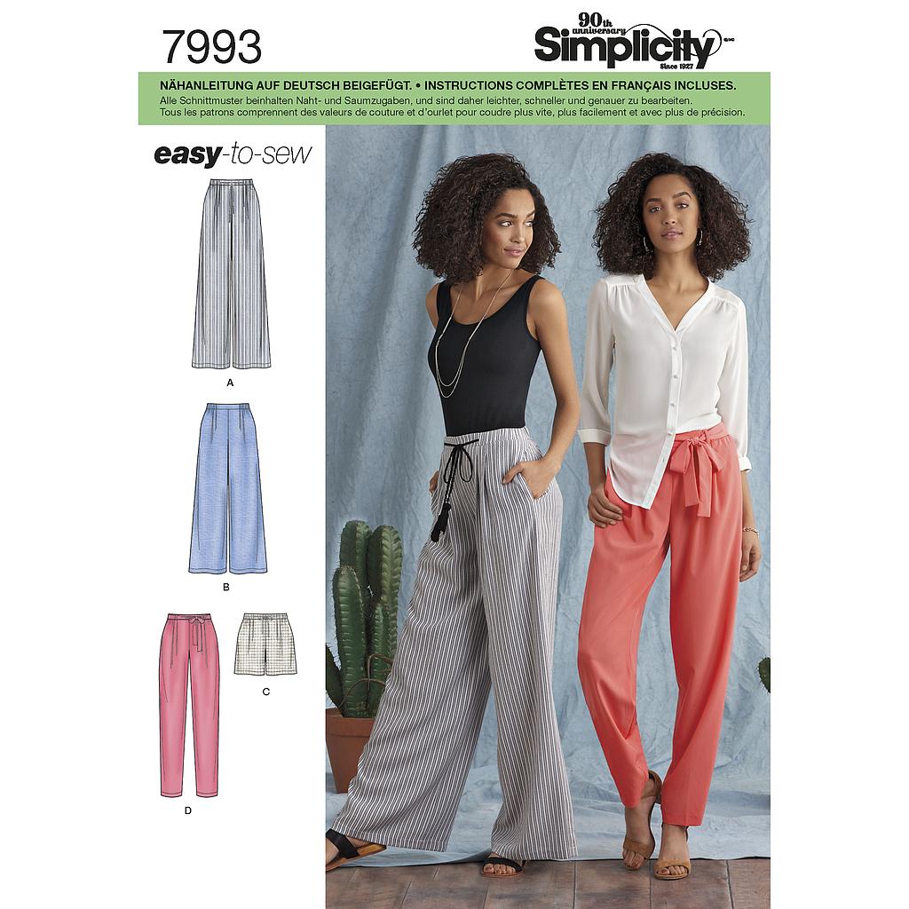 Patrón Simplicity 7993.H5-Pantalones