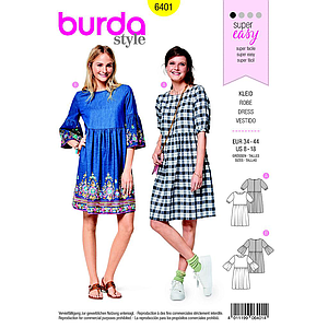 Patrón Burda 6401 Vestido