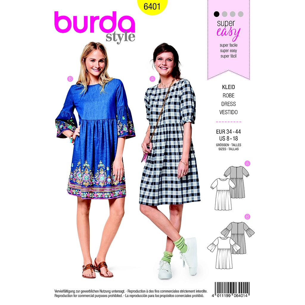 [B6401] Patron Burda 6401 Robe
