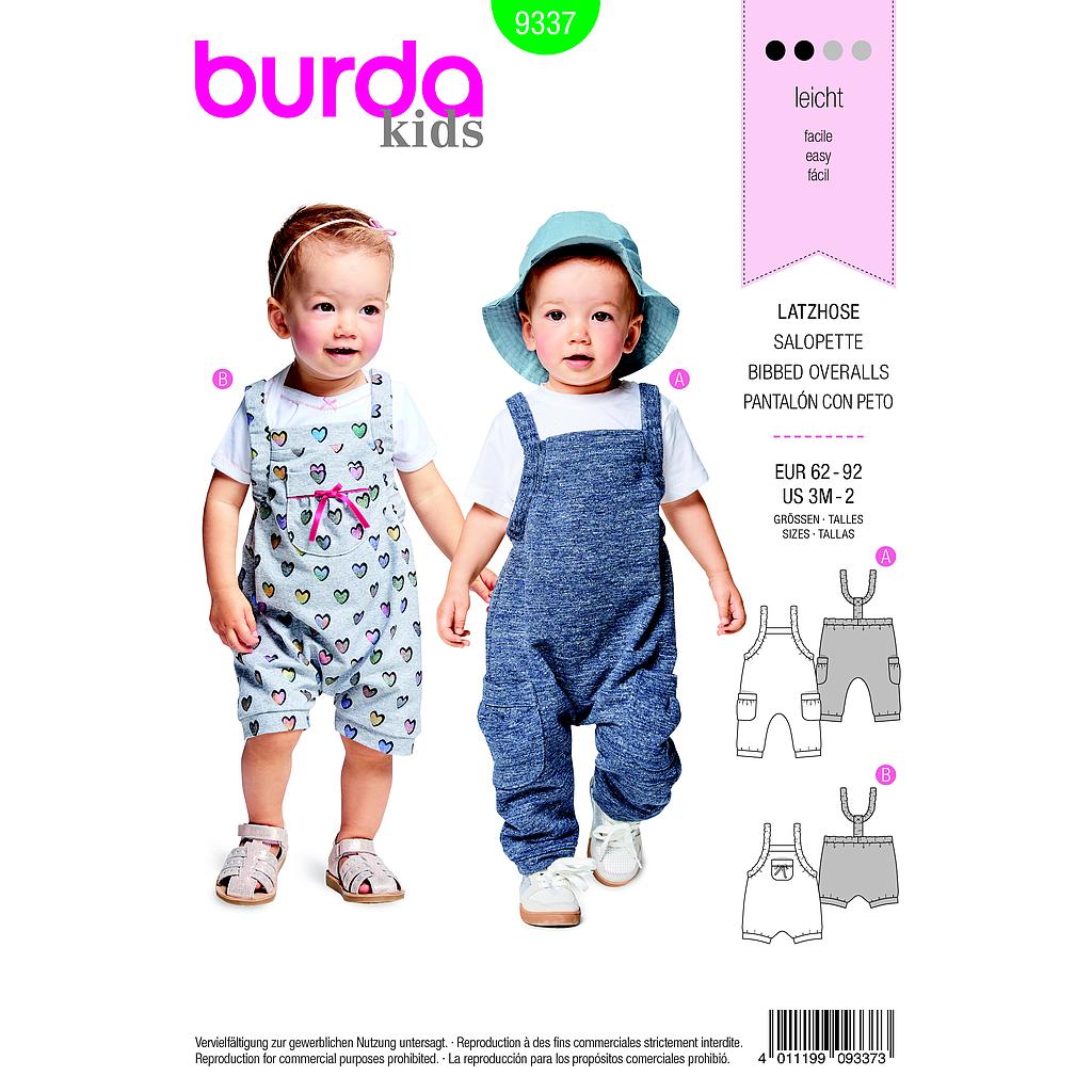 Patron Burda  Kids 9337 Salopette