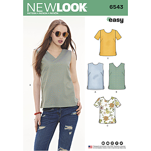 Patron New Look 6543 Haut pour dames