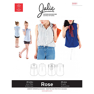 Patron Jalie 3881 Camisa sin mangas - Rose