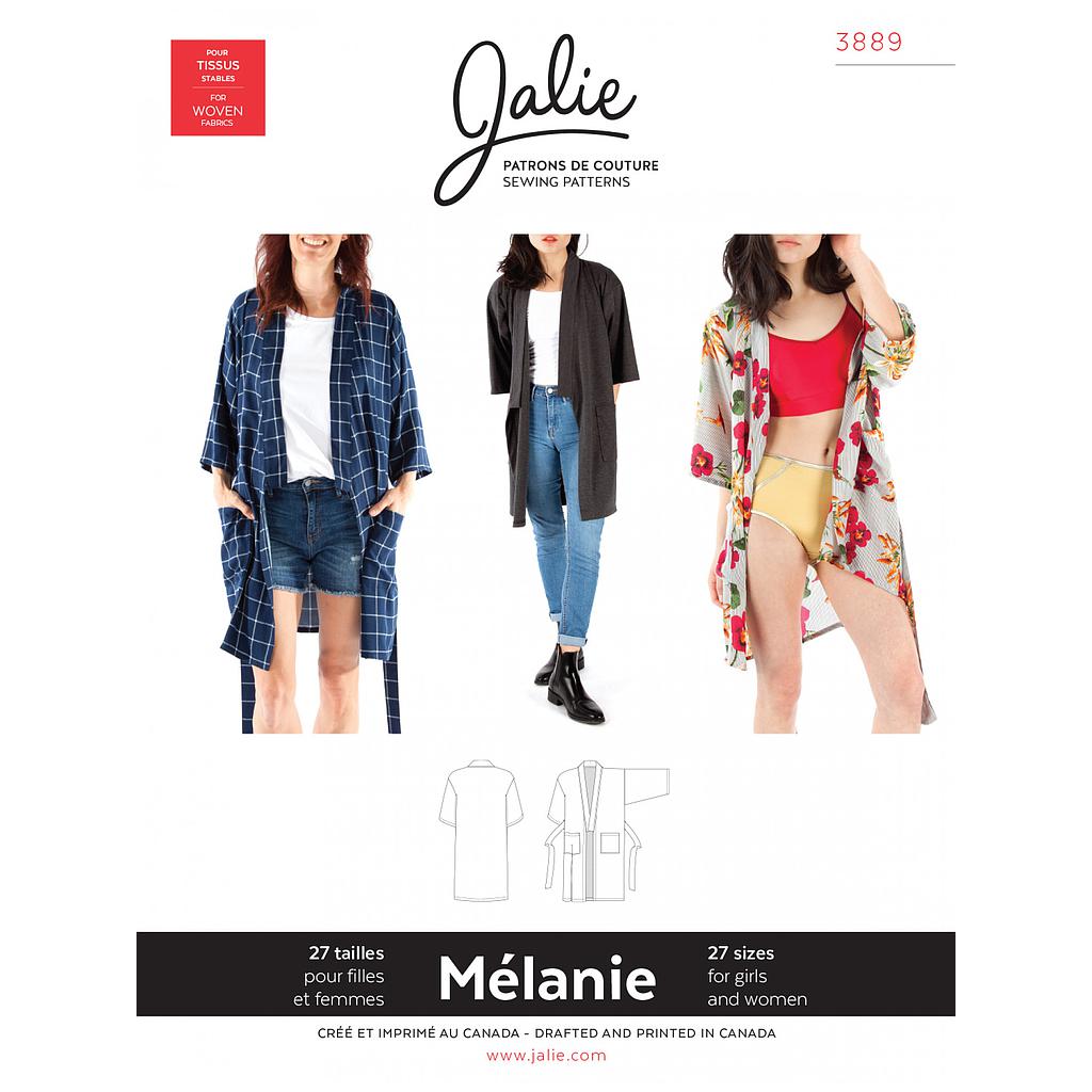 Patron Jalie 3889 Peignoir kimono - Mélanie