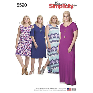 Patron Simplicity 7052 robe pour femme