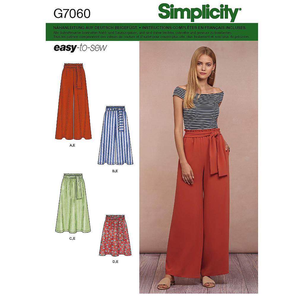 [S8605.A-(S7060)] Patron Simplicity 8605 Jupe et pantalon