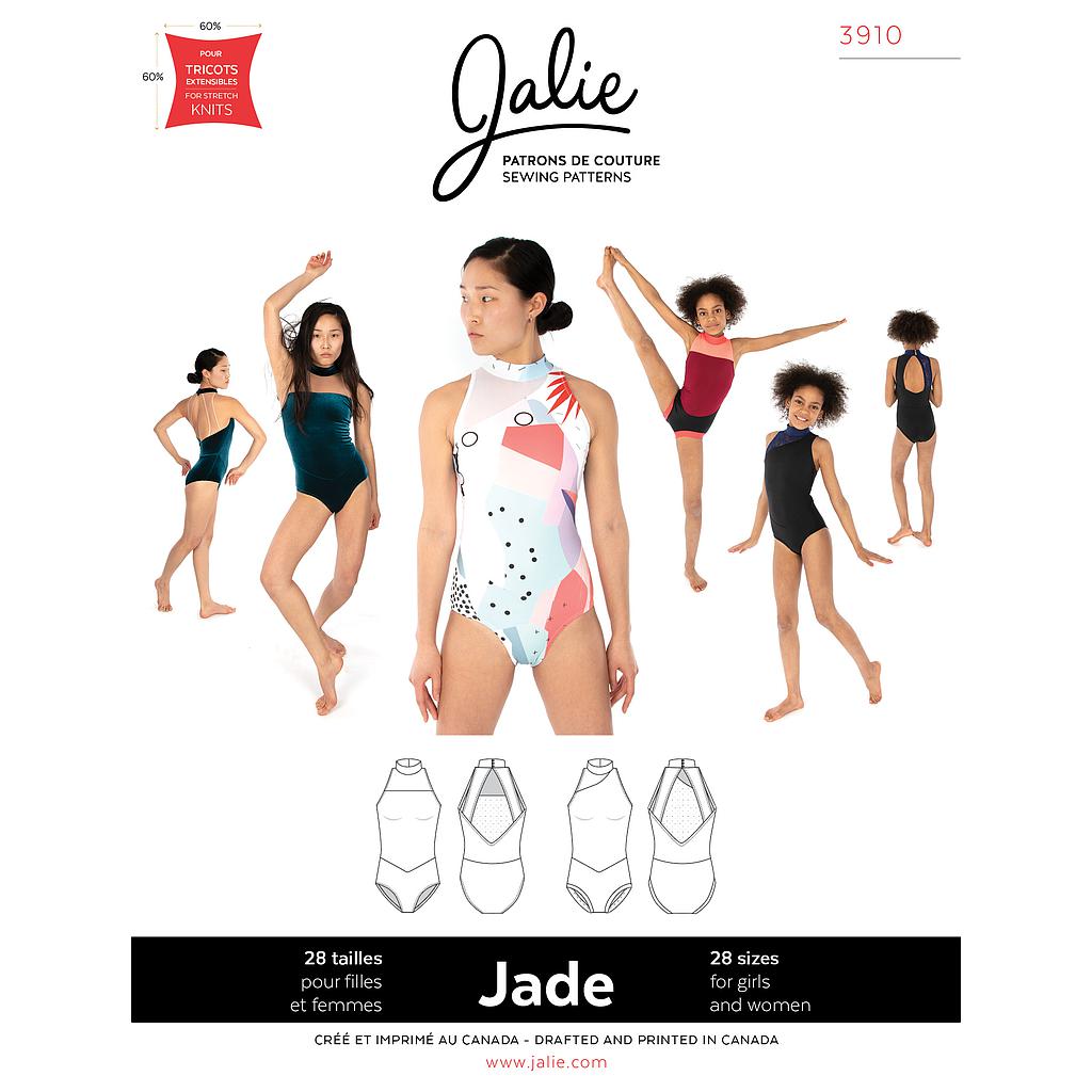 [JAL-3910] Patron JALIE 3910 JADE Justaucorps col montant pour femme et filles de 36 à 58 et de 2 à 13 ans