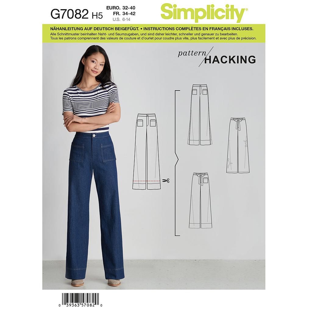 Patron Simplicity 8701 Pantalon taille haute pour femmes de 34 à 52#