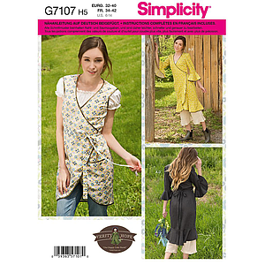 Patron Simplicity 8763 Robe tablier et pantalon ample pour femmes de 34 à 50#