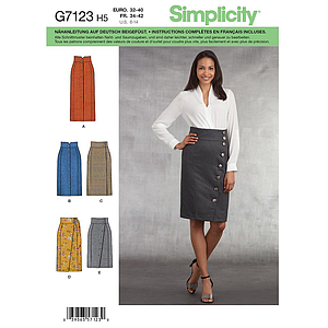Patron Simplicity 8792 Jupe taille haute pour femmes de 34 à 50#
